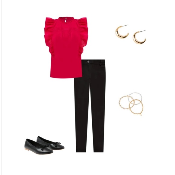 Pintucked Ruffle Shell - Picture 7 of 8